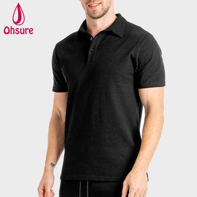 OEM Custom Logo Shirt Zomer Office Gym Spandex / Nylon Mensen Personal Trainer Werkkleding Mannen Polo Shirts Blank Casual XS-2XL