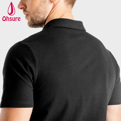 OEM Custom Logo Shirt Zomer Office Gym Spandex / Nylon Mensen Personal Trainer Werkkleding Mannen Polo Shirts Blank Casual XS-2XL