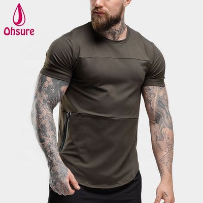 Groothandel Ademende Athleisure Plus Size T-shirt Custom Korte Mouw Tee Fitness Heren T-shirt