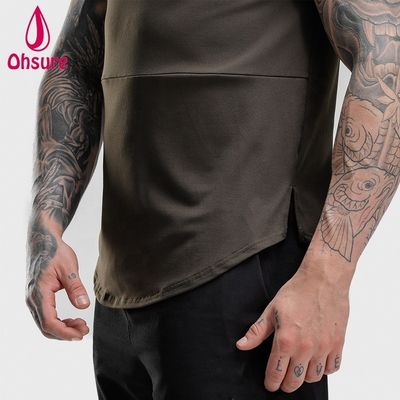 Groothandel Ademende Athleisure Plus Size T-shirt Custom Korte Mouw Tee Fitness Heren T-shirt