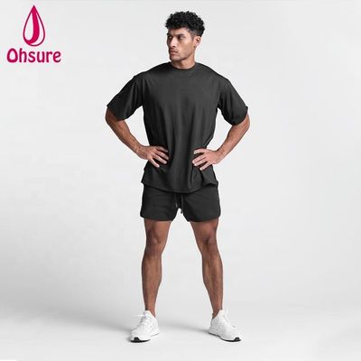 Nieuwe aankomst Custom Printed Plus Size Man T Shirt Sport Dropped Lightweight Sweat Wicking Stylish Sweatshirt Gym Singlet