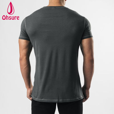OEM Custom Logo Quick Dry Zig-zag Stitching Sport Top Muscle Fit Mensen Fitness Gym Training Mensen Shirts Blank Casual Printed