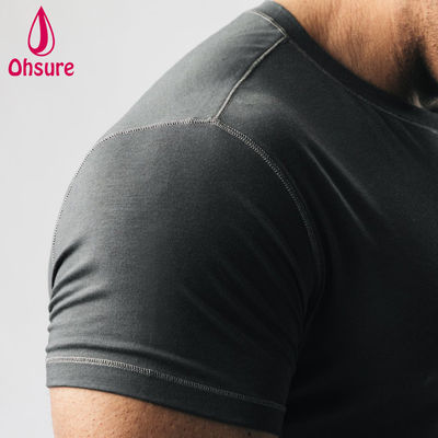 OEM Custom Logo Quick Dry Zig-zag Stitching Sport Top Muscle Fit Mensen Fitness Gym Training Mensen Shirts Blank Casual Printed