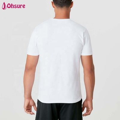 Groothandel Gepersonaliseerd Logo Heren Shirts Slim Fit Man Gewone Gym Kleding Katoen Spandex Witte Mensen Kortmouw T-Shirt