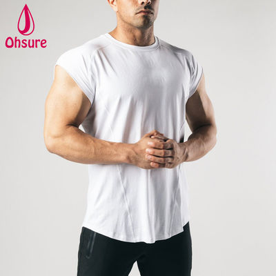 Printprinting Sleeveless Tee Raw Cut Arm Mens Workout Kleding Training Gym Top Mens T-shirts Casual Blank Tshirt Blank shirts