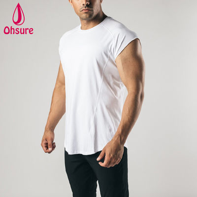 Printprinting Sleeveless Tee Raw Cut Arm Mens Workout Kleding Training Gym Top Mens T-shirts Casual Blank Tshirt Blank shirts