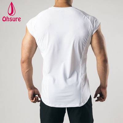 Printprinting Sleeveless Tee Raw Cut Arm Mens Workout Kleding Training Gym Top Mens T-shirts Casual Blank Tshirt Blank shirts