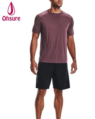92% Polyester 8% Spandex Heren Sport Dry Quick T-shirts Groothandel Fitness Kleding Actieve Gym Kleding T-shirt voor Heren Casual Bedrukt