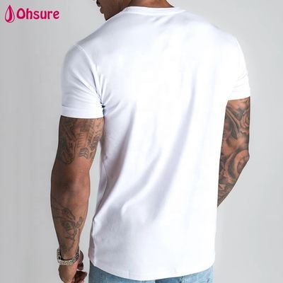 Leveranciers van groothandels in herenkleding Hoge kwaliteit heren katoenen T-shirt Aangepaste maat en logo Effen losvallende Gym heren T-shirt