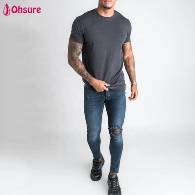 Leveranciers van groothandels in herenkleding Hoge kwaliteit heren katoenen T-shirt Aangepaste maat en logo Effen losvallende Gym heren T-shirt