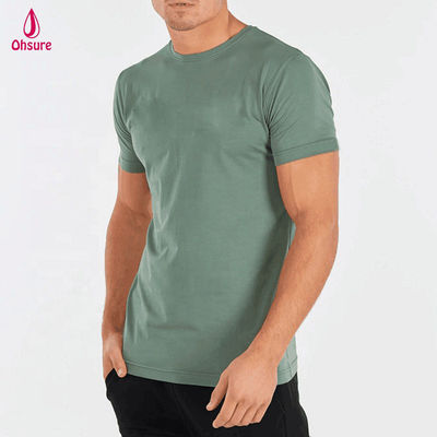 Hete Verkoop Sport Heren T-shirt 95% Katoen 5% Spandex Training T-shirt Lifestyle Top Heren Korte Mouw Gym T-shirt