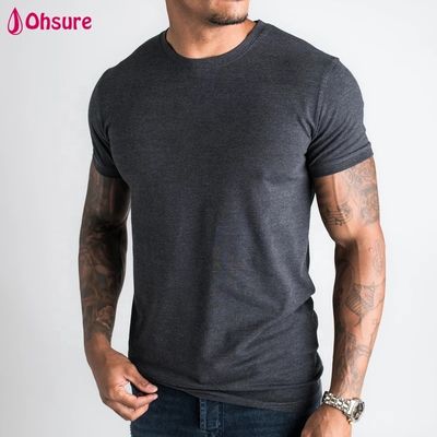 Nieuwe Casual Heren Sportkleding Fitness Gym Kleding Effen T-shirt T-shirt Bamboe Getailleerd Gym Shirt Custom Sport T-shirt