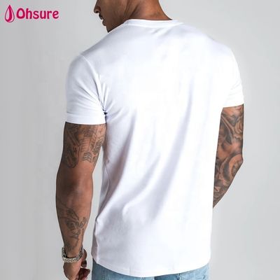 Nieuwe Casual Heren Sportkleding Fitness Gym Kleding Effen T-shirt T-shirt Bamboe Getailleerd Gym Shirt Custom Sport T-shirt