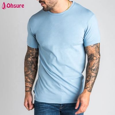 Nieuwe Casual Heren Sportkleding Fitness Gym Kleding Effen T-shirt T-shirt Bamboe Getailleerd Gym Shirt Custom Sport T-shirt