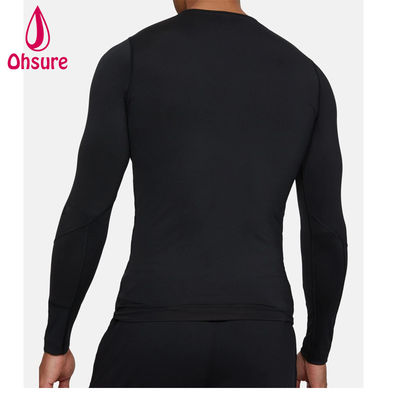 Hot Sale Groothandel Gym Wear Slim Fit Mensen Compressie Shirt Mannen Sport Wear Mensen Long Sleeve T-shirts Jersey Blank Casual O-neck