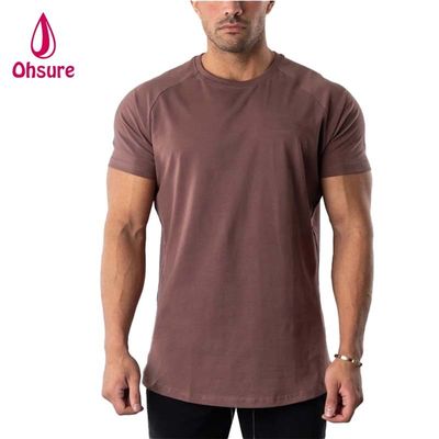 Muscle Fit T-shirt voor mannen hardlopen sport top gym man katoen spandex T-shirt