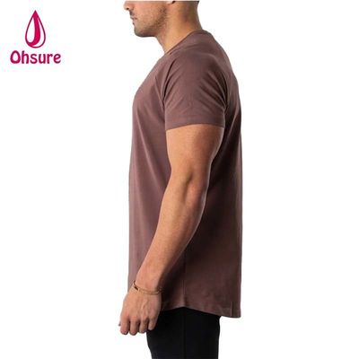 Muscle Fit T-shirt voor mannen hardlopen sport top gym man katoen spandex T-shirt