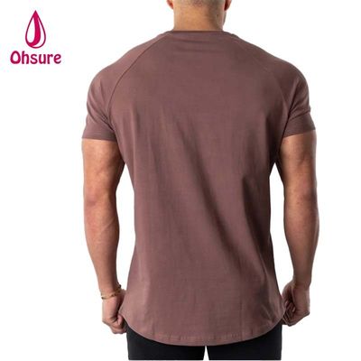 Muscle Fit T-shirt voor mannen hardlopen sport top gym man katoen spandex T-shirt
