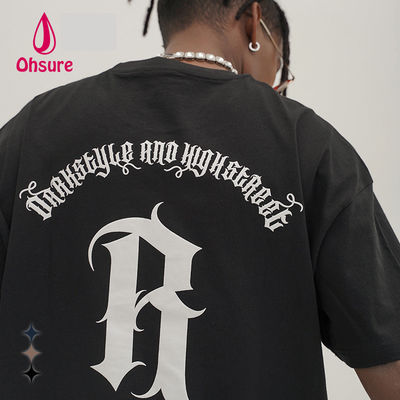 Ohsure Custom Logo Streetwear Design 100% katoen mode stropdas overgrote mannen grafische T-shirts