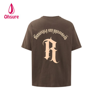 Ohsure Custom Logo Streetwear Design 100% katoen mode stropdas overgrote mannen grafische T-shirts