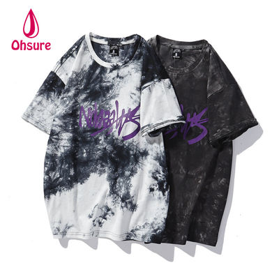 Ohsure 2023 T-Shirt Gepersonaliseerd Wasgoed Cotton Tie-Dye T-Shirt Streetwear Korte mouw Zomer Unisex Mannen Casual Print Patroon