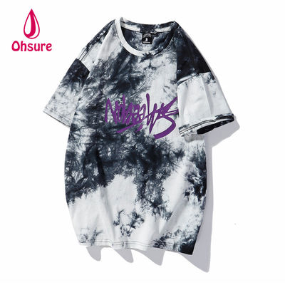 Ohsure 2023 T-Shirt Gepersonaliseerd Wasgoed Cotton Tie-Dye T-Shirt Streetwear Korte mouw Zomer Unisex Mannen Casual Print Patroon