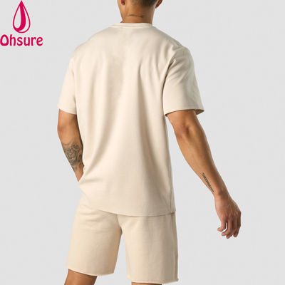 Mode zomer 100% katoen oversize fit crew nek lichtgewicht sport t-shirts voor mannen