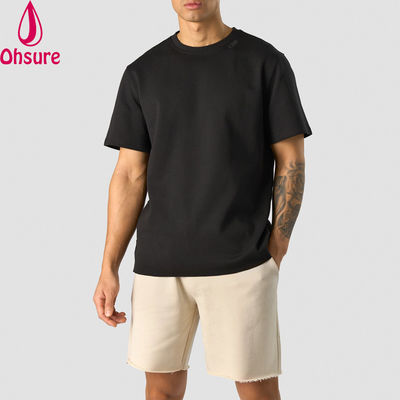 Mode zomer 100% katoen oversize fit crew nek lichtgewicht sport t-shirts voor mannen