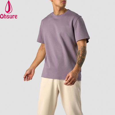 Mode zomer 100% katoen oversize fit crew nek lichtgewicht sport t-shirts voor mannen