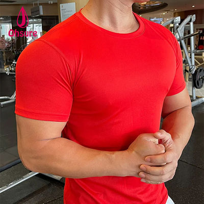 Ohsure Mensen Zomer Kortmouw T-shirt Koud zijde gerecycled hoogwaardige Xylitol katoen Custom Private Logo Gym T-shirts voor mannen
