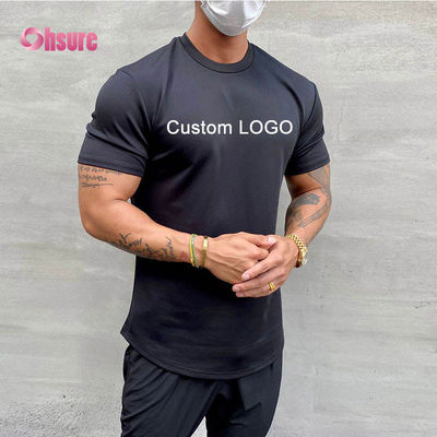 Aanpassen mannen sportkleding gym mode baggy sportkleding groothandel casual gedrukte gym t-shirts voor mannen