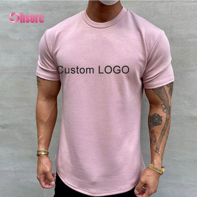 Aanpassen mannen sportkleding gym mode baggy sportkleding groothandel casual gedrukte gym t-shirts voor mannen