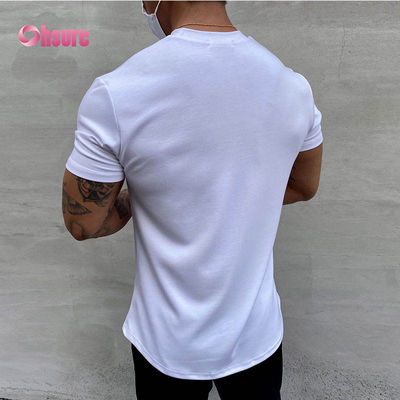 Aanpassen mannen sportkleding gym mode baggy sportkleding groothandel casual gedrukte gym t-shirts voor mannen