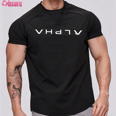 Groothandel Hoge Kwaliteit Sneldrogend Hardlopen Atletisch Heren Sport T-shirt Aangepast logo Workout Gym Katoen Korte Sport T-shirts
