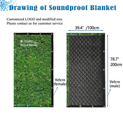 Litong Decoratieve Groene Blaad Soundproof Privacy Screen Outdoor Tennis Court Sound Barrier akoestische deken
