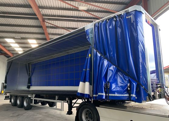 Litong Groothandel Hoge Kwaliteit Regenbestendig PVC Zeildoek Vrachtwagenhoes Vrachtwagen Zijgordijn voor de Aanhanger