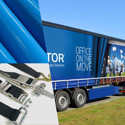 Litong Groothandel Hoge Kwaliteit Regenbestendig PVC Zeildoek Vrachtwagenhoes Vrachtwagen Zijgordijn voor de Aanhanger