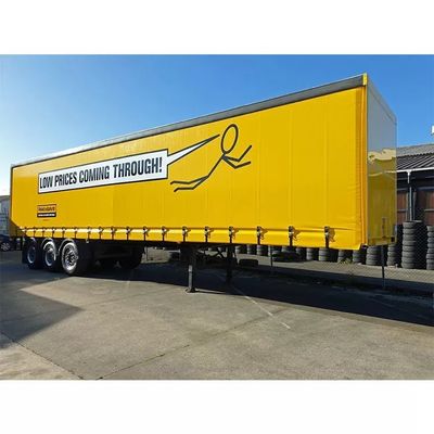 Litong Heavy Duty logo Printing Pvc Tarpaulin Side Curtain voor vrachtwagen