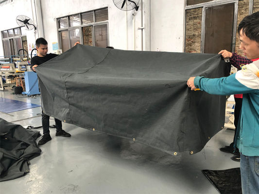 Litong Customized Size Tarps Auto en trein Truck Cover Waterdicht Stof Canvas Organisch Silicium Tarp