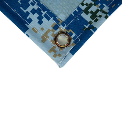Litong Groothandel Waterdicht Canvas Stof Verf Blauw Camouflage Organisch Silicium Canvas Tarpaulin