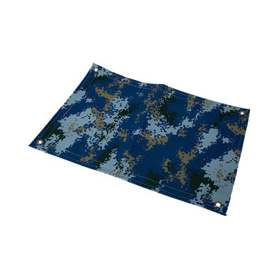 Litong Groothandel Waterdicht Canvas Stof Verf Blauw Camouflage Organisch Silicium Canvas Tarpaulin