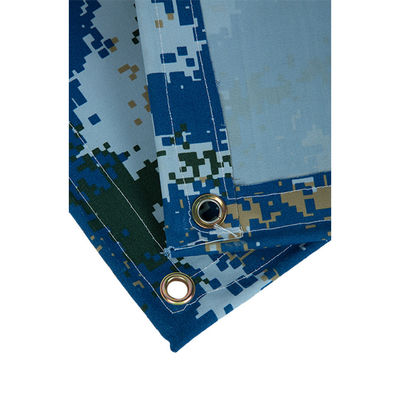 Litong Groothandel Waterdicht Canvas Stof Verf Blauw Camouflage Organisch Silicium Canvas Tarpaulin
