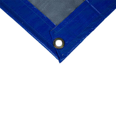 Litong Blauw-zilveren PE-zeildoek Lichtgewicht Vrachtafdekking Blauw-oranje Bagagetas 150 g/m² Waterdichte Zeildoeken