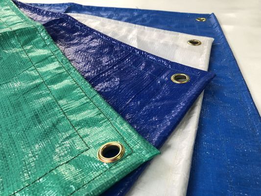 Litong Blauw-zilveren PE-zeildoek Lichtgewicht Vrachtafdekking Blauw-oranje Bagagetas 150 g/m² Waterdichte Zeildoeken