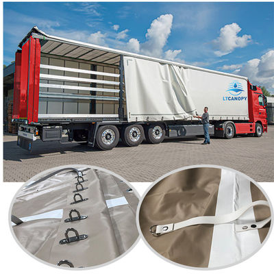 Litong China Fabriek Khaki Voertuig Cover Groothandel Zware Tarps PVC Gecoat Zeildoek Vrachtwagen Cover