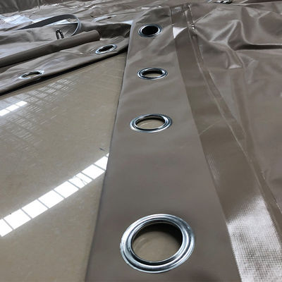 Litong China Fabriek Khaki Voertuig Cover Groothandel Zware Tarps PVC Gecoat Zeildoek Vrachtwagen Cover