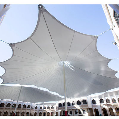 Hoge kwaliteit Wit PVC bedekt landschapstrekkend Canopy paraplu stof sterkte membraan structuur stof dak