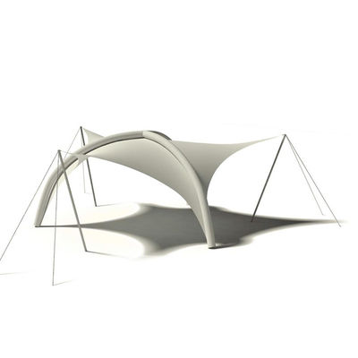 Hoge kwaliteit Wit PVC bedekt landschapstrekkend Canopy paraplu stof sterkte membraan structuur stof dak