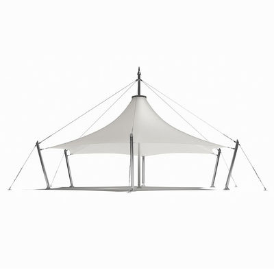 Hoge kwaliteit Wit PVC bedekt landschapstrekkend Canopy paraplu stof sterkte membraan structuur stof dak